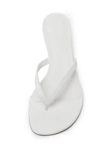 Amina Muaddi Women's Juliette 45MM Leather Thong Sandals | Thumbnail 4
