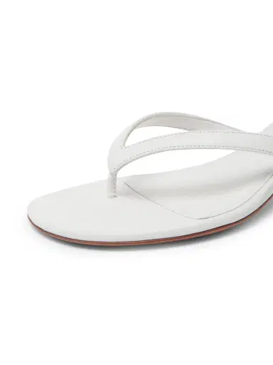 Amina Muaddi Women's Juliette 45MM Leather Thong Sandals | Thumbnail 5