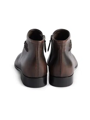 Miu Miu Women's Fumé Leather Booties | Thumbnail 3 Miu Miu Women's Fumé Leather Booties | Thumbnail 3