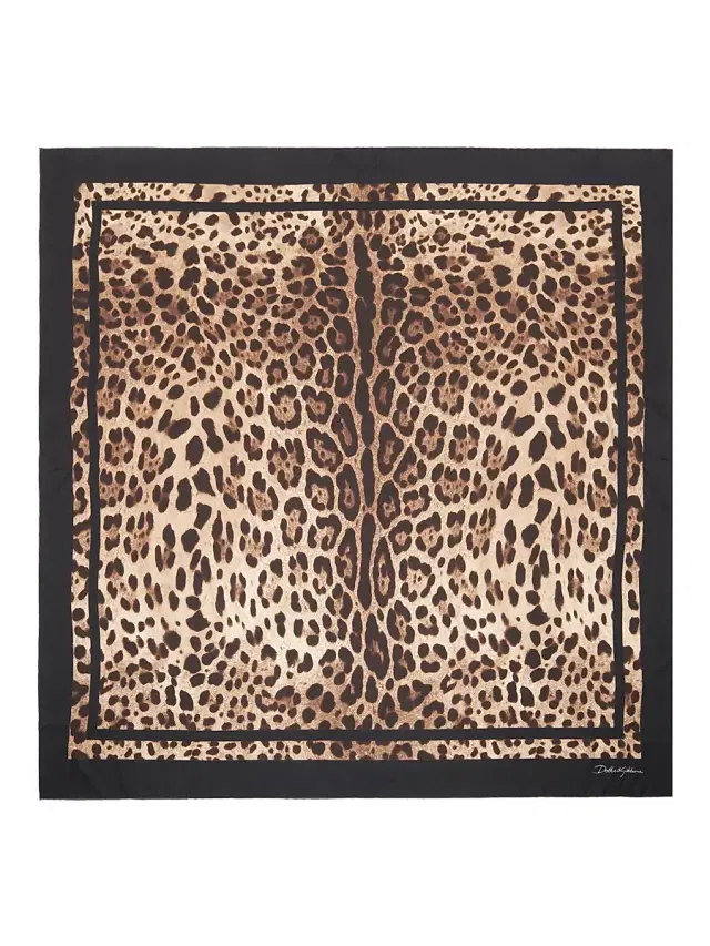 Dolce & Gabbana Women's Leopard-Print Silk Foulard - Leopard