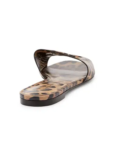 Dolce & Gabbana Women's Logo Cut Out Leopard-Print Leather Sandals | Thumbnail 3 Dolce & Gabbana Women's Logo Cut Out Leopard-Print Leather Sandals | Thumbnail 3