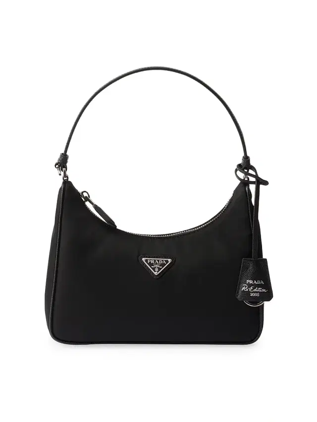 Prada Women's Re-Edition 2005 Re-Nylon Mini Shoulder Bag - Black Silver