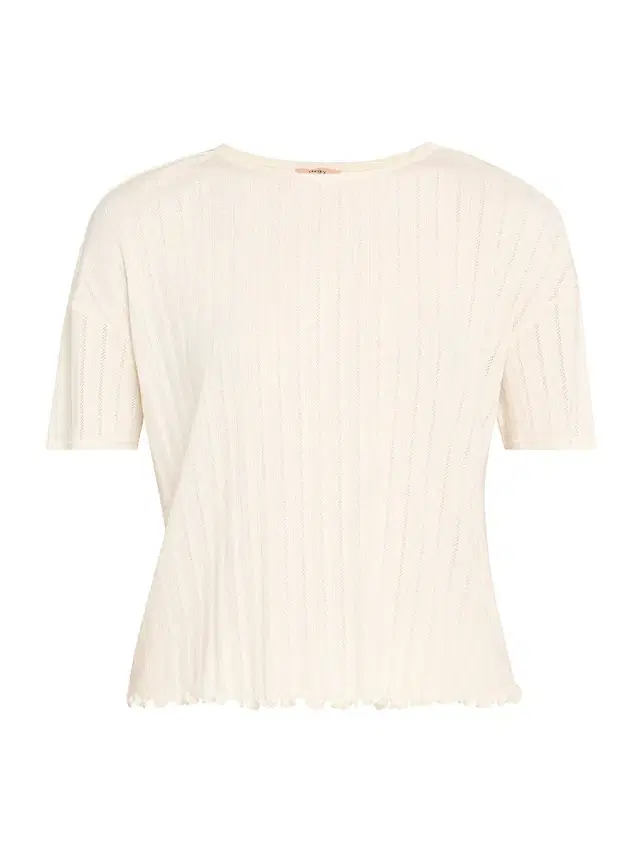 Eberjey Women's Pointelle-Knit Short-Sleeve T-Shirt -