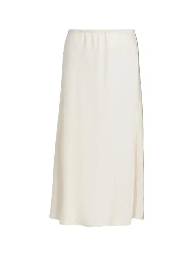 Vince Women's Lace-Trim Satin Midi-Skirt - Creme