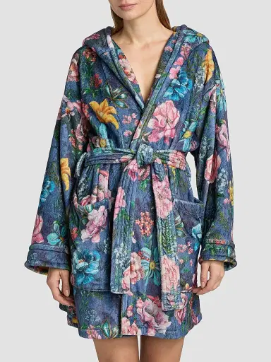 Johnny Was Women's Ollie Floral Hooded Robe - Margery Scarf - Size Large | Thumbnail 3 Johnny Was Women's Ollie Floral Hooded Robe - Margery Scarf - Size Large | Thumbnail 3