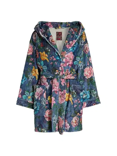 Johnny Was Women's Ollie Floral Hooded Robe - Margery Scarf - Size Large | Thumbnail 1 Johnny Was Women's Ollie Floral Hooded Robe - Margery Scarf - Size Large | Thumbnail 1