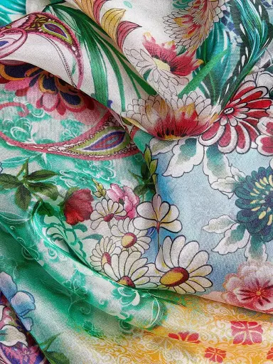 Johnny Was Women's Patchwork Silk Scarf - Carlina Scarf | Thumbnail 3