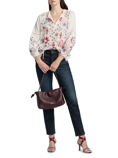 Johnny Was Women's Margaret Embroidered Cotton-Silk Blouse - Natural - Size XL | Thumbnail 2 Johnny Was Women's Margaret Embroidered Cotton-Silk Blouse - Natural - Size XL | Thumbnail 2