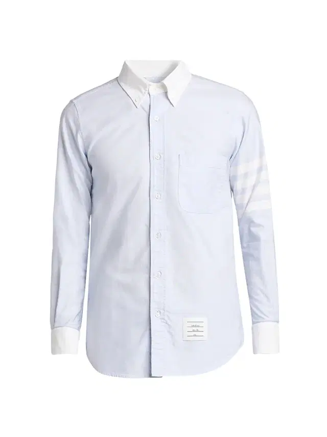 Thom Browne Men's Engineered 4-Bar Straight-Fit Oxford Shirt - Light Blue