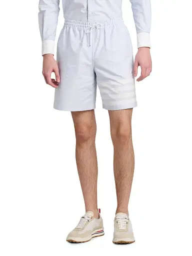 Thom Browne Men's Engineered 4-Bar Oxford Rugby Shorts - Light Blue - Size XXL | Thumbnail 3 Thom Browne Men's Engineered 4-Bar Oxford Rugby Shorts - Light Blue - Size XXL | Thumbnail 3