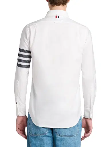 Thom Browne Men's Engineered 4-Bar Straight-Fit Oxford Shirt | Thumbnail 5
