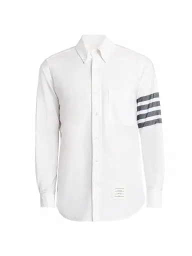 Thom Browne Men's Engineered 4-Bar Straight-Fit Oxford Shirt | Thumbnail 1