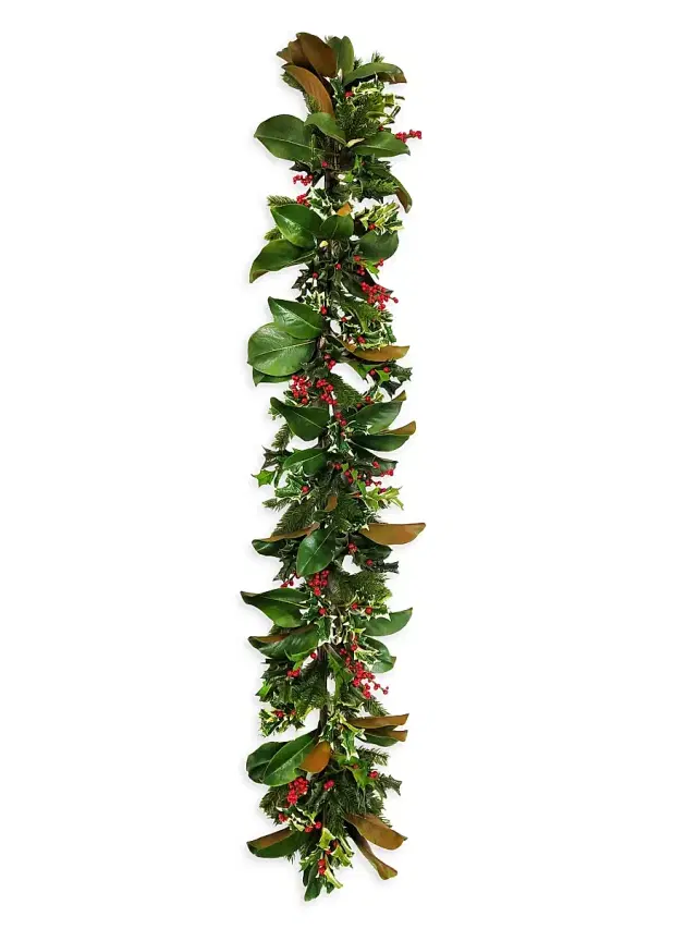 Winward Home Holiday Newness Faux-Holly Holiday Garland