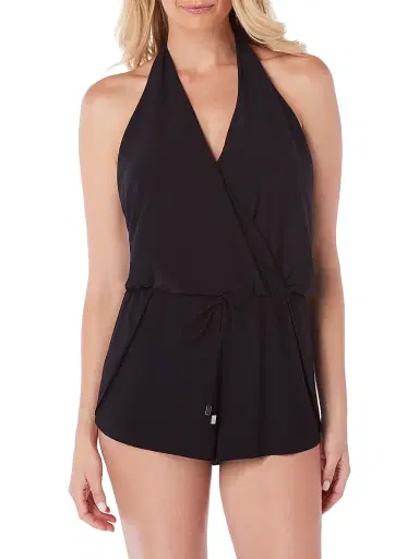 Magicsuit Women's Bianca Solid Swim Romper - Black - Size 12 | Thumbnail 2 Magicsuit Women's Bianca Solid Swim Romper - Black - Size 12 | Thumbnail 2
