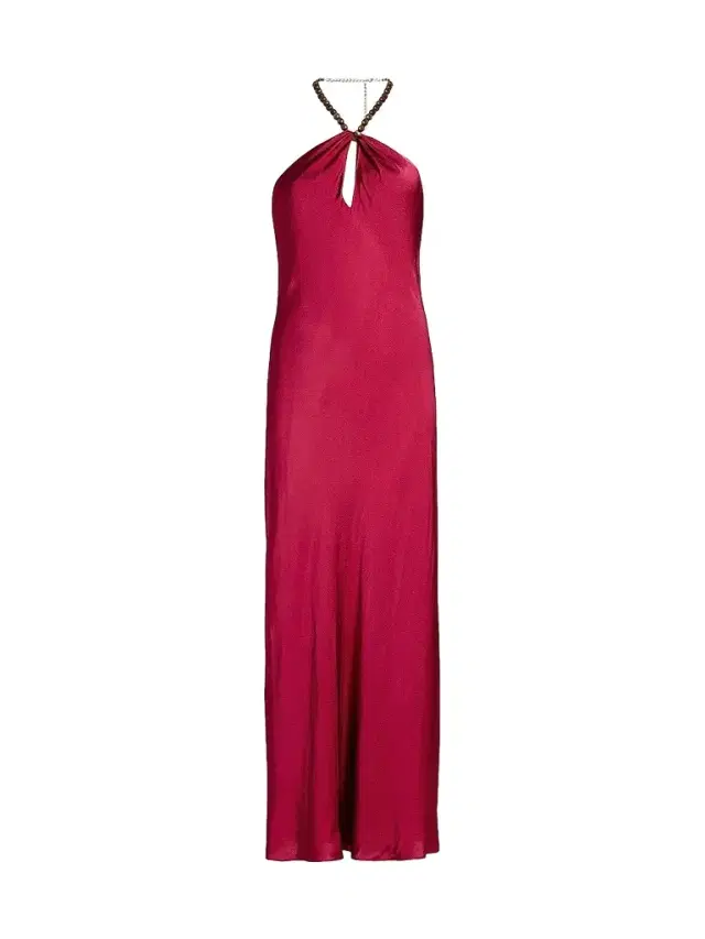Cami NYC Women's Giulia Beaded Halter Maxi Dress - Huckleberry