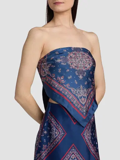 Cami NYC Women's Juli Printed Strapless Silk Camisole - Mariners Bandana | Thumbnail 6 Cami NYC Women's Juli Printed Strapless Silk Camisole - Mariners Bandana | Thumbnail 6