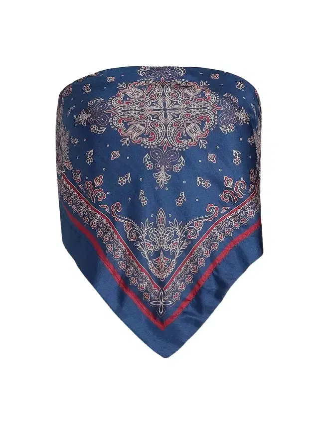 Cami NYC Women's Juli Printed Strapless Silk Camisole - Mariners Bandana