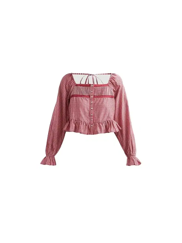 Cami NYC Women's Anabela Gingham Silk-Cotton Blouse - Berry Gingham