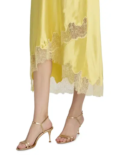 Cami NYC Women's Alexandria Strapless Lace-Trimmed Satin Midi-Dress - Custard | Thumbnail 6
