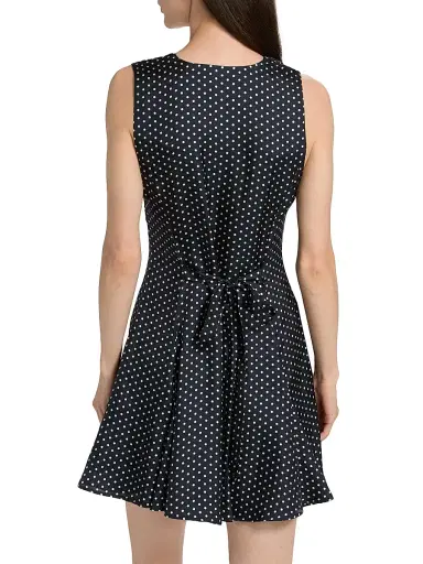 DÔEN Women's Aubrey Polka Dot A-Line Dress - Hepburn Dot - Size XS | Thumbnail 5