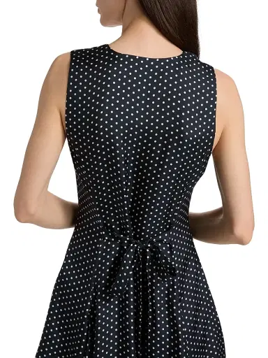 DÔEN Women's Aubrey Polka Dot A-Line Dress - Hepburn Dot - Size XS | Thumbnail 6