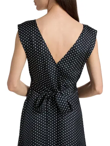 DÔEN Women's Tahlia Polka Dot Silk-Blend Midi-Dress | Thumbnail 6