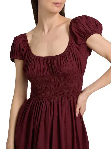 DÔEN Women's Quinley Cotton Smocked Midi-Dress | Thumbnail 6 DÔEN Women's Quinley Cotton Smocked Midi-Dress | Thumbnail 6