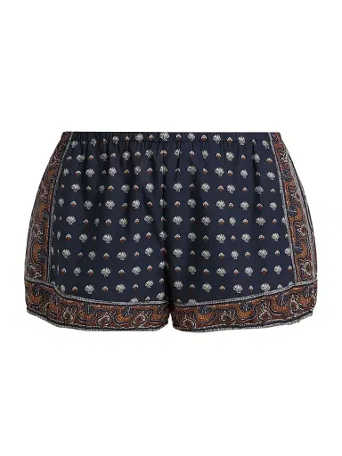 DÔEN Women's Vienna Shell-Print Cotton Shorts | Thumbnail 1 DÔEN Women's Vienna Shell-Print Cotton Shorts | Thumbnail 1