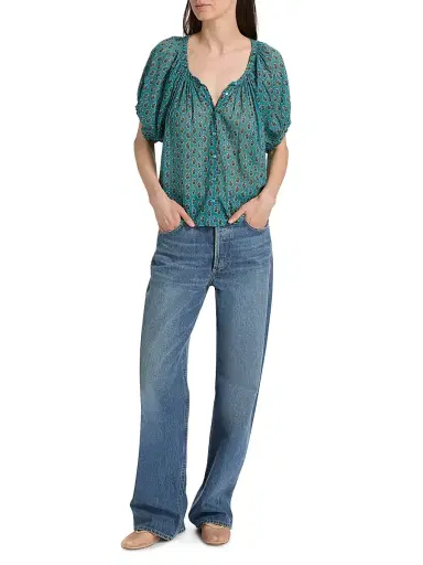 DÔEN Women's June Paisley Cotton Top - Chaumont Paisley | Thumbnail 2 DÔEN Women's June Paisley Cotton Top - Chaumont Paisley | Thumbnail 2
