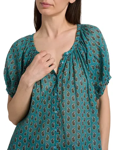 DÔEN Women's June Paisley Cotton Top - Chaumont Paisley | Thumbnail 6 DÔEN Women's June Paisley Cotton Top - Chaumont Paisley | Thumbnail 6