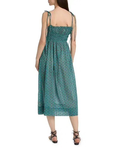DÔEN Women's Rhoda Paisley Cotton Midi-Dress | Thumbnail 5 DÔEN Women's Rhoda Paisley Cotton Midi-Dress | Thumbnail 5