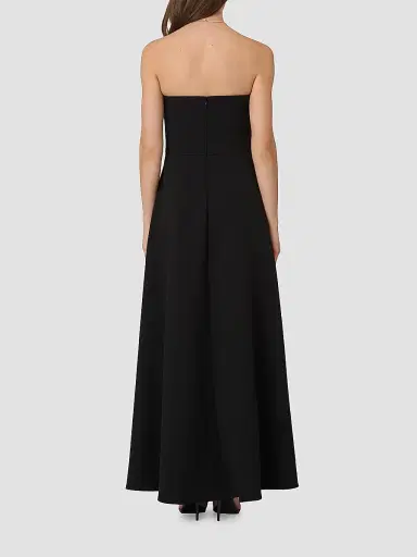 Shoshanna Women's Dory Asymmetric Strapless Gown - Jet | Thumbnail 3 Shoshanna Women's Dory Asymmetric Strapless Gown - Jet | Thumbnail 3