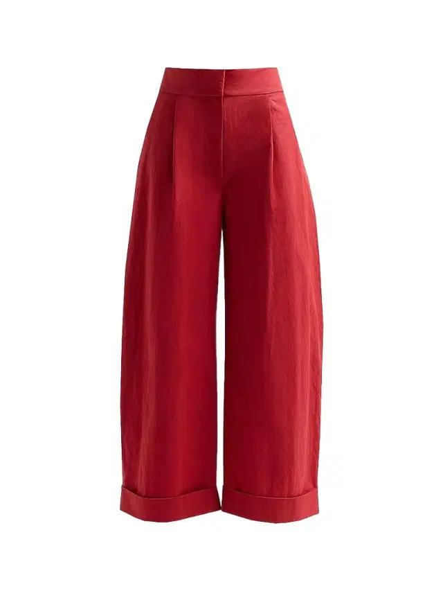 Proenza Schouler White Label Women's Talla Cotton-Blend Wide-Leg Pants - Brick