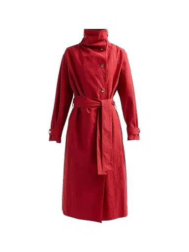 Proenza Schouler White Label Women's Corey Cotton-Blend Trench Coat - Brick - Size Large | Thumbnail 1 Proenza Schouler White Label Women's Corey Cotton-Blend Trench Coat - Brick - Size Large | Thumbnail 1