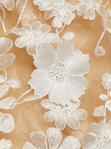 Bronx and Banco Women's Jasmine Embroidered Floral Gown - Cream | Thumbnail 7 Bronx and Banco Women's Jasmine Embroidered Floral Gown - Cream | Thumbnail 7
