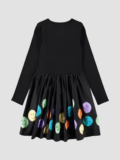 Molo Little Girl's & Girl's Casie Cotton Long-Sleeve Dress - Colourful Fluff | Thumbnail 2