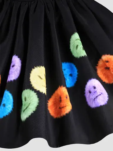 Molo Little Girl's & Girl's Casie Cotton Long-Sleeve Dress - Colourful Fluff | Thumbnail 4