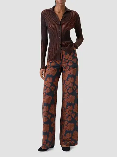 Akris punto Women's Two-Tone Wool Sweater - Black Orange - Size 16 | Thumbnail 2 Akris punto Women's Two-Tone Wool Sweater - Black Orange - Size 16 | Thumbnail 2