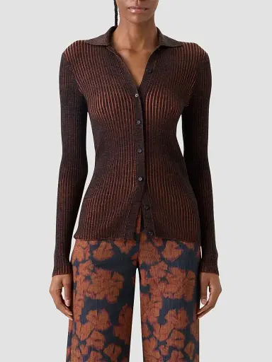Akris punto Women's Two-Tone Wool Sweater - Black Orange - Size 16 | Thumbnail 4 Akris punto Women's Two-Tone Wool Sweater - Black Orange - Size 16 | Thumbnail 4