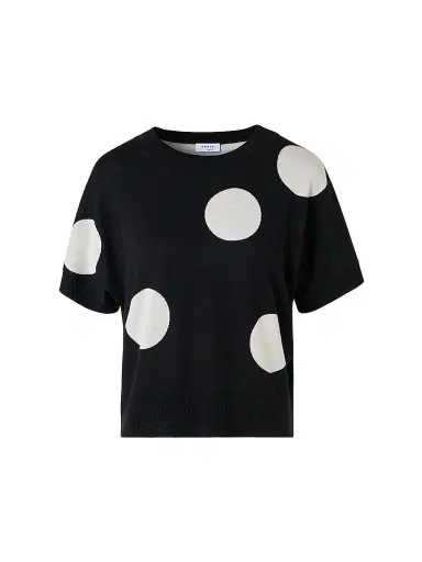 Akris punto Women's Polka Dot Virgin Wool Intarsia Knit Sweater | Thumbnail 1 Akris punto Women's Polka Dot Virgin Wool Intarsia Knit Sweater | Thumbnail 1