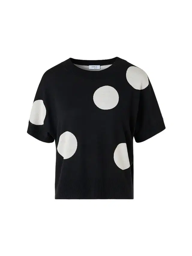 Akris punto Women's Polka Dot Virgin Wool Intarsia Knit Sweater - Black Cream