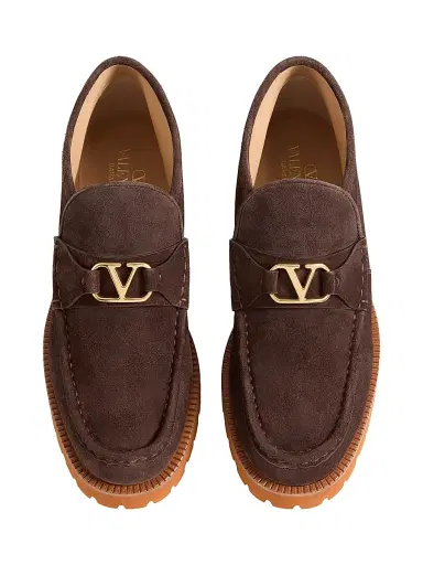 Valentino Garavani Men's Lord Chunky Ankle Boots in Split Leather - Testa Di Moro - Size 13 | Thumbnail 4