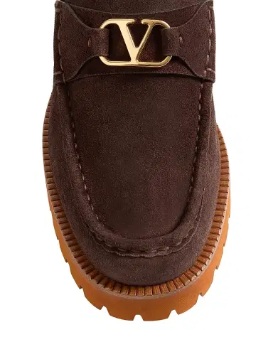 Valentino Garavani Men's Lord Chunky Ankle Boots in Split Leather - Testa Di Moro - Size 13 | Thumbnail 5