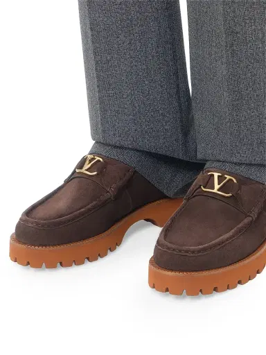 Valentino Garavani Men's Lord Chunky Ankle Boots in Split Leather - Testa Di Moro - Size 13 | Thumbnail 7