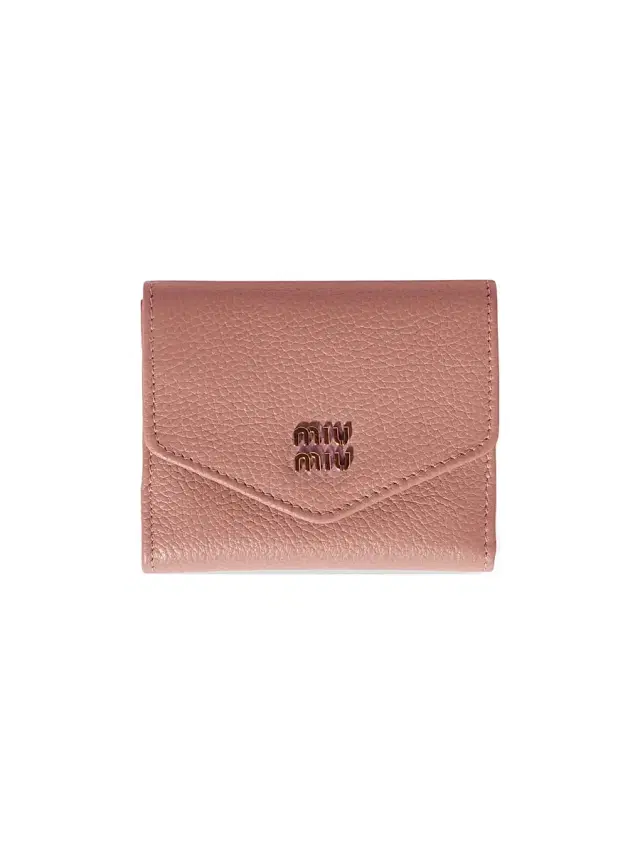 Miu Miu Women's  Leather Wallet - Pink Gold