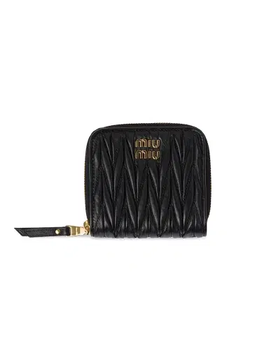 Miu Miu Women's Small Matelassé Nappa Leather Wallet | Thumbnail 1 Miu Miu Women's Small Matelassé Nappa Leather Wallet | Thumbnail 1