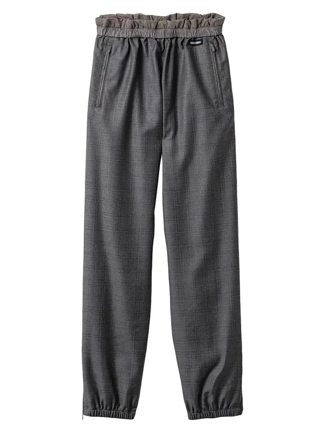 Miu Miu Women's Prince of Wales Checked Joggers - Grey