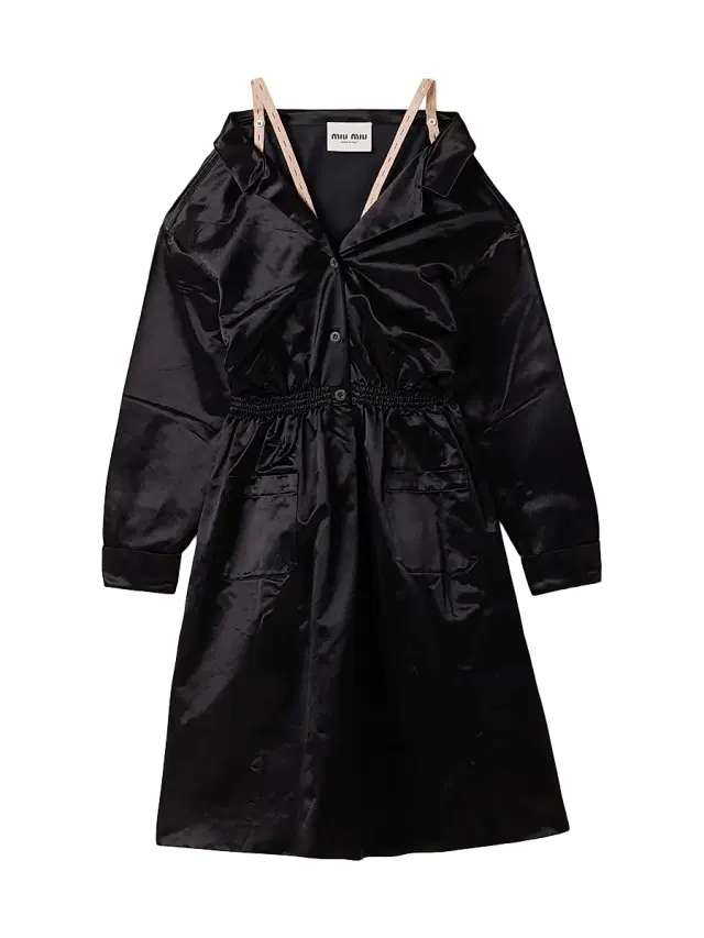 Miu Miu Women's Satin Dress - Black