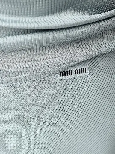 Miu Miu Women's Silk Mid-Length Skirt - Blue - Size 6 | Thumbnail 5