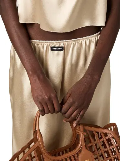 Miu Miu Women's Satin Skirt | Thumbnail 5 Miu Miu Women's Satin Skirt | Thumbnail 5
